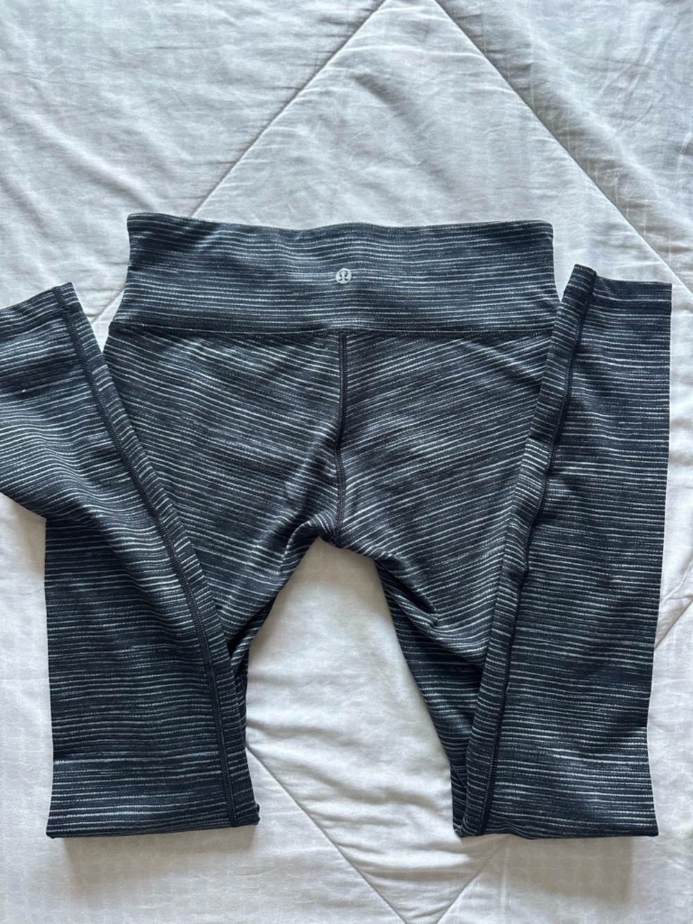 Lululemon Black Heathered Performance Leggings